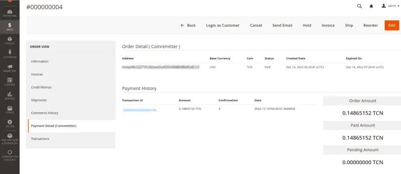 Payment Detail